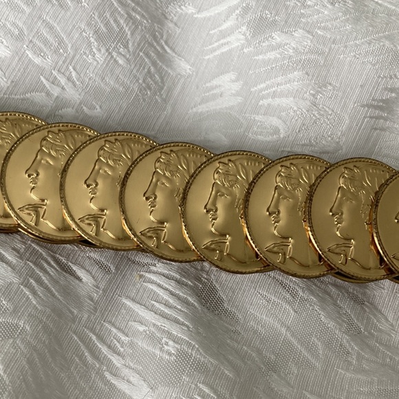 Gold elastic coin belt - Picture 4 of 6